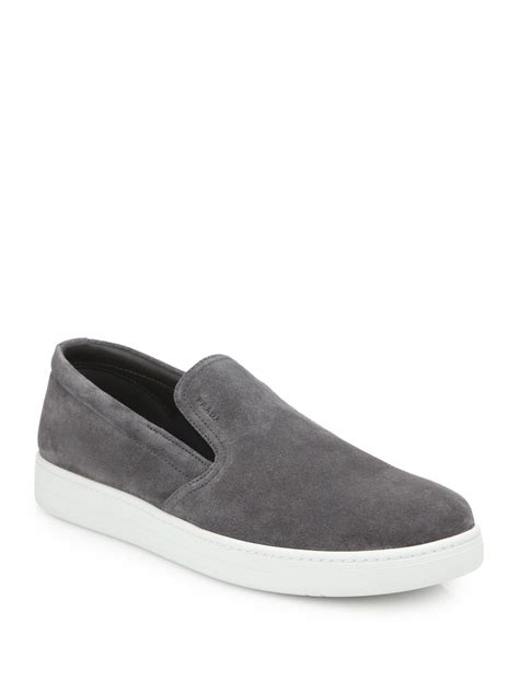 prada shoes gray|prada suede sneakers men.